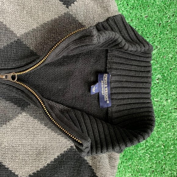 Black Checkered Zip Up Long Sleeve jacket - Picture 2 of 3